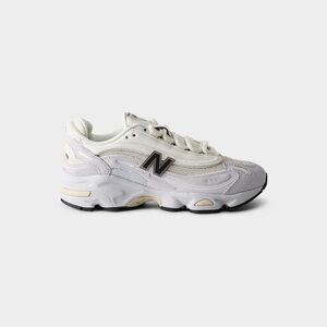 New Balance Cream and Gray Athletic Shoes